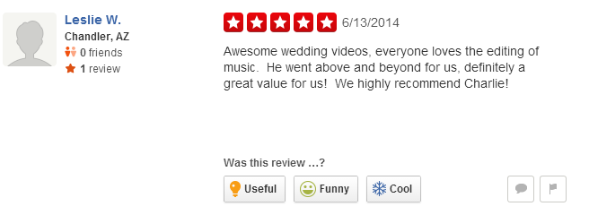 Wedding Videographer Los Angeles Reviews
